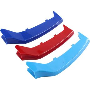 NewYall M-Colored Front Grille Grill Insert Cover Strips Clip Trim Accessories for BMW F32 F33 F36 4 Series M Sport Center Kidney Grill Stripes 9 Beams