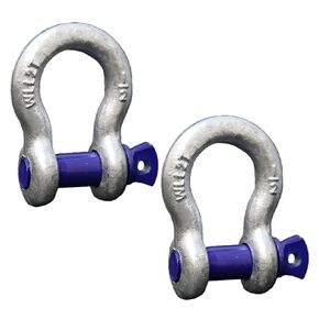 Forged Anchor Shackle 1/2" – Heavy Duty Forged Steel - Versatile & Durable – Working Load Capacity up to 2 Ton - Corrosion & Rust Resistant - Towing, Rigging, and Heavy-Duty Equipment (2 Pack)