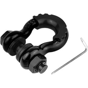 D Ring Shackle 3/4" Clevis Shackle Off Road Recovery Shackles Heavy Duty D Ring 45,0000lb Break Strength with 7/8" Pin and Isolators Washer Kit for Vehicle Recovery