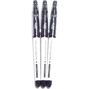 Pilot FriXion Colors Erasable Marker Black, 3 pens per Pack (Japan import) [Komainu-Dou Original Package]