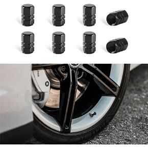 8 PCS Car Tire Valve Stem Caps, Aluminum Alloy Air Caps Cover with Rubber Ring, Corrosion Resistant Airtight Dust Proof Covers, Universal for SUVs, Trucks, Motorcycles and Bikes (Red)