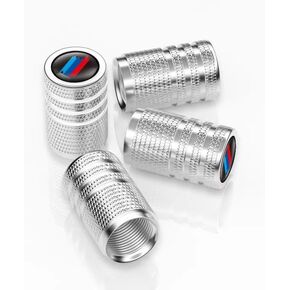 4PCS Car Wheel Tire Valve Stem Caps Carbon Fiber Valve Covers Compatible with BMW M 3 5 7 X1 X3 M3 M5 X1 X5 X6 Series (Black)