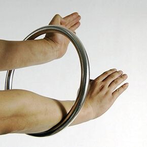 HYOUT Wing Chun Stainless Ring Yewen Sau Sticky Hand Strength Training Tsun Siu Lum Kung Fu Self Defense
