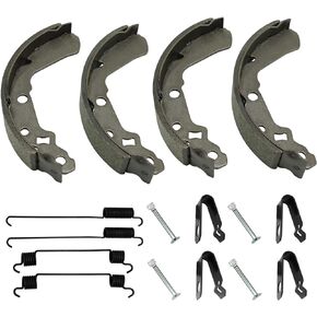 Front Brake Shoes Springs Pins for Suzuki King Quad KingQuad 250 300 LT-4WD-X LT-F4WD-X LT-F300-F, OEM# 54400-39840