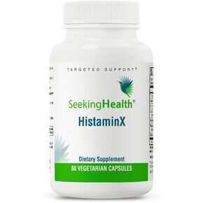 Seeking Health HistaminX، دعم الهستامين مع البيوفلافونويد، نبات القراص الطبيعي، كيرسيتين، روتين، بروميلين، لدعم الجهاز المناعي والالتهاب، الدعم الموسمي، نباتي (60 كبسولة) in Kuwait