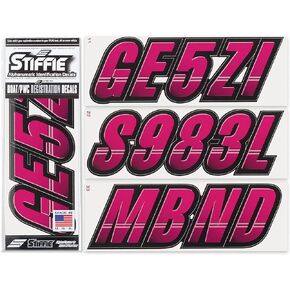 STIFFIE Techtron Atomic Green/Black 3" Alpha-Numeric Registration Identification Numbers Stickers Decals for Boats & Personal Watercraft: Matches Sea-Doo 2016+ GTI 130, GTI se 130/155 (Manta Green).