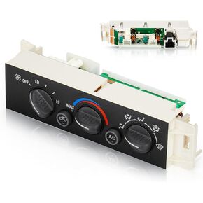 AC Heater Climate Control Module Panel for 96-20 Chevy GMC C1500 C2500 C3500 K1500 K2500 K3500, w/o Rear Window Defogger Switch, 9378815 599-007 16240115 16238895