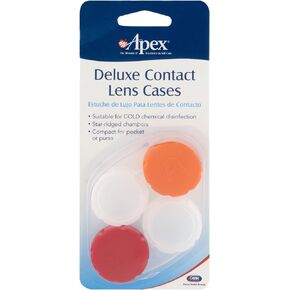 Apex Deluxe Contact Lens Cases 2 Each