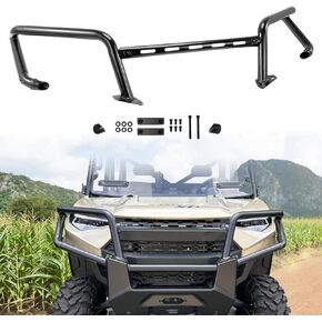 Front Brush Guard Bumper Compatible with Polaris Ranger XP 1000/ Crew XP 1000/ Ranger 1000/ Ranger 1000 XP 2018-2023 Accessories Replace for #2882531 Upper Bumper Protector
