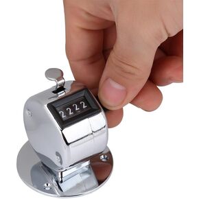 Zerone Handheld Tally, Mini Metal 4 Digit Number Clicker Counter Hand Tally Counter Precise Clickers Pitch Counter for Sports Competition Golf Games