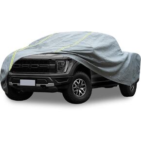 غطاء سيارة يناسب الشاحنة (F-150) بطول يصل إلى 235 بوصة مقاوم للماء في جميع الأحوال الجوية، غطاء سيارة خارجي سميك بالكامل للسيارات للحماية من الأشعة فوق البنفسجية وغطاء سيارة مقاوم للرياح مع حبل مضاد للسرقة، شاحنة in Kuwait