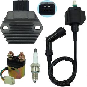 Voltage Regulator Rectifier Fit for Honda Rancher 350 TRX350FE TRX350FM TRX350TE TRX350TM 2000-2006 Foreman 450 TRX450ES 1998-2001 with Starter Solenoid Relay and Ignition Coil