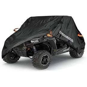 NEVERLAND UTV Cover Heavy Waterproof Oxford Cloth Compatible with Polaris Ranger RZR Yamaha Rhino Can-Am Commander Defender Honda Pioneer Sxs Teryx 2-3 Passenger Black (Up to 125")