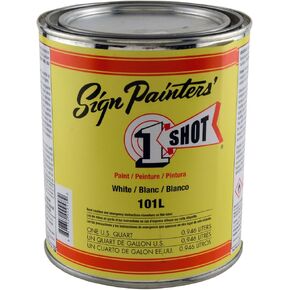 1 Shot Lettering Enamel 101L White Quart