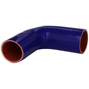HPS HTSER90-275-300-BLUE Silicone High Temperature 4-ply Reinforced 90 degree Elbow Reducer Coupler Hose, 30 PSI Maximum Pressure, 4" Leg Length on each side, 2-3/4" > 3" ID, Blue