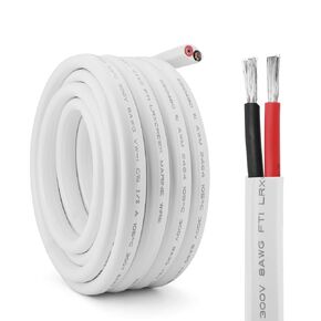 12 Gauge Marine Wire 50ft Tinned Copper Electrical Wire, Standard USA 12 AWG Duplex Marine Grade Wire for Boat Automotive Speakers RV and Trailer
