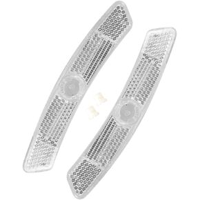 GYORI High Brightness Double Reflective Bike Spoke Reflector Set with Snap Fastening - Enhance Night Cycling Safety, White