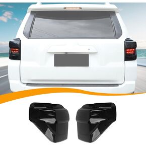 Hoolcar Tail Light Lamp Cover Guard Trim Bezel Frame Decor Exterior Accessories Compatible with Toyota 4Runner 2014-2023, Smoked Black