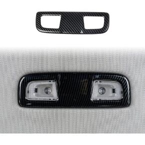 Carbon Fiber Roof Rear Reading Light Lamp Cover Trim Accessories for 2019-2023 Chevy Silverado 1500/GMC Sierra 1500 for 2020-2024 Sierra/Silverado 2500 3500 HD
