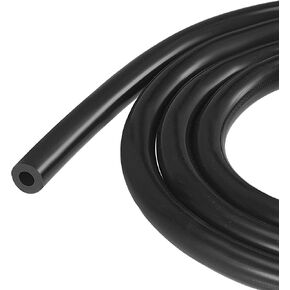 MECCANIXITY Vacuum Silicone Tubing Hose 1/4" ID 1/8" Wall Thick 10ft Black High Temperature for Engine