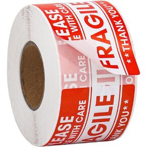 Batrical 2"x3" 1000 Labels Fragile Stickers for Shipping Moving，500 PCS/Roll，2Rolls