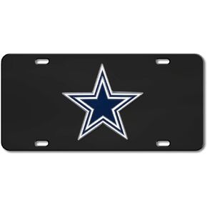 FANMATS 33611 Dallas Cowboys 3D Black License Plate