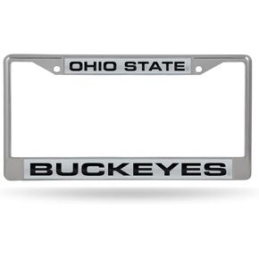 Rico Industries NCAA Ohio State Buckeyes Alternate Chrome Laser License Frame 12" x 6"