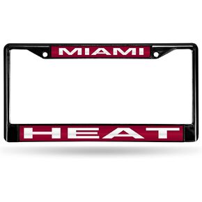 Rico Industries NBA Black Laser Cut Chrome Frame 12" x 6" Black Laser Cut Chrome Frame - Car/Truck/SUV Automobile Accessory