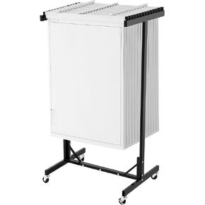 Mobile Blueprint Storage Rack, Heavy Duty Horizontally Adjustable Black Poster Display Blueprint Holder Print Rack with Wheels File Organizer Stand for Home Office