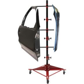 Universal Auto Paint Stand Tree Panel Holder, Adjustable Center Post Hang Automotive Doors Fenders Bumpers, 18.5 x 18.5 x 47 Inch