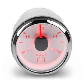 WATERWICH DC12V Voltmeter 2inch 52mm Digital LED Volt Gauge Voltage Meter Kit with LED Backlight for Car Truck Vehicle Automotive Boat Marine