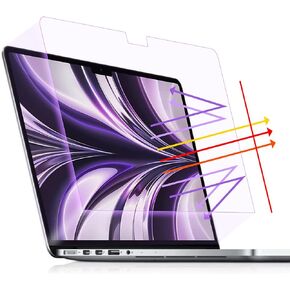 【2 PACK】 Screen Protector for Apple forMacBook Air 13-inch (2018-2021 / M1) A1932 A2179 A2337 Touch ID/ 2022 MacBook Pro 13.3 inch Apple M2 Chip, Anti-blue, Anti-glare, Anti-fingerprint