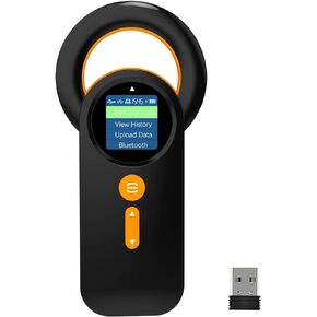 Symcode Animal Microchip Scanner with 1.44IN TFT Display, Bluetooth Wireless Pet Chip Scanner RFID Reader ISO11784/85/FDX-B/EMID 240 Records Data Storage Upload to PC