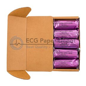 فيلم/وسائط الموجات فوق الصوتية UPP-110HG ورق عالي اللمعان متوافق مع سوني من ECG Paper Depot، 10 بكرات