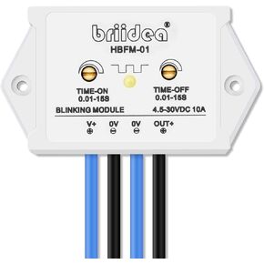 Briidea 10 Amp Blinking Flasher Module DC 4.5-30V Suitable for Various Warning Lamp, Waterproof