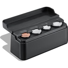 Coin Holder , Case, Universal Car Coin Change Organizer, Mini Change Storage Box, Car Interior Accessories Suitable for Most Cars, Trucks