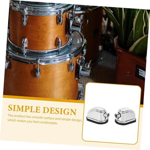 Drum Accessories Drum Hardware lugs Snare Drum lugs Metal Drum Ear Durable Lugs Drum Hooks Music Accessories Silver Accessories Oval 2Pcs Tom Drum Lugs in Saudi Arabia