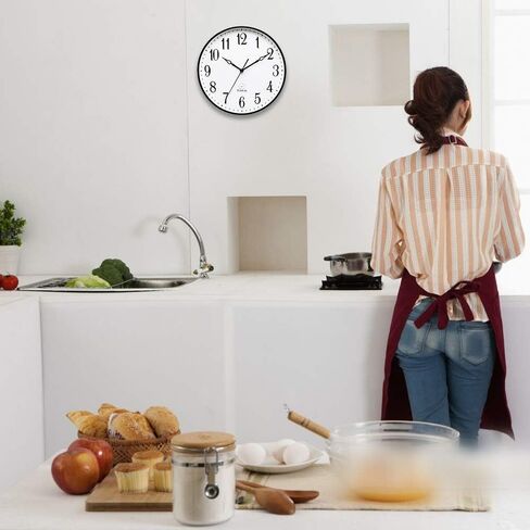 ساعة حائط كبيرة جدًا مقاس 13.5 بوصة من DreamSky لديكور غرفة المعيشة - ساعات حائط كبيرة صامتة غير موقوتة تعمل بالبطارية للمطبخ وغرفة النوم والمكتب والفصول الدراسية سهلة القراءة in Kuwait