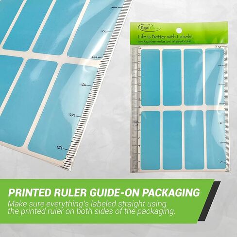 Royal Green Rectangular Stickers Color Coded Write on Labels for Organizing, Moving, & Mailing, 3x1 inch Stickers Writable Label for File Folder Tabs 120-Pack (White) in Kuwait