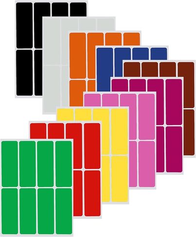 Royal Green Rectangular Stickers Color Coded Write on Labels for Organizing, Moving, & Mailing, 3x1 inch Stickers Writable Label for File Folder Tabs 120-Pack (White) in Kuwait