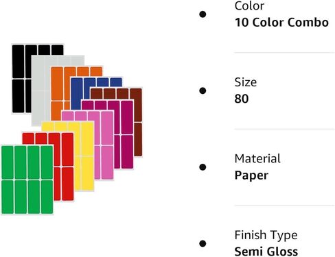 Royal Green Rectangular Stickers Color Coded Write on Labels for Organizing, Moving, & Mailing, 3x1 inch Stickers Writable Label for File Folder Tabs 120-Pack (White) in Kuwait