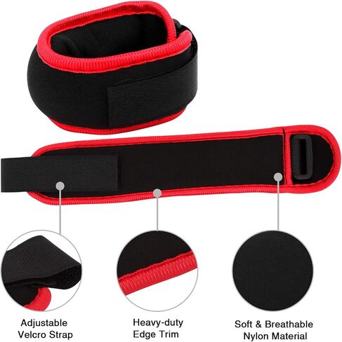 Ankle/Wrist Weights, Small Leg Arm Hand Cuff Weights for Women Kids, Exercise Equipment with Adjustable Straps for Fitness Gym Dancing Walking Jogging Gymnastics Aerobics in Saudi Arabia