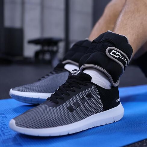 أوزان الكاحل والمعصم الرياضية من كابيلي، أوزان للساق والذراع قابلة للتعديل، أسود، 10 رطل، مجموعة من 2 in Kuwait