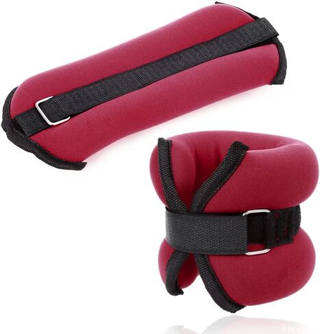 JBM أوزان الكاحل المعصم أوزان الساق 2 رطل 4 رطل 6 رطل زوج من وزن الكاحل مع أشرطة قابلة للتعديل للمشي والركض وصالة الألعاب الرياضية واللياقة البدنية وممارسة الجمباز والتمارين الرياضية in Kuwait