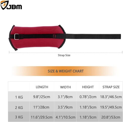 JBM أوزان الكاحل المعصم أوزان الساق 2 رطل 4 رطل 6 رطل زوج من وزن الكاحل مع أشرطة قابلة للتعديل للمشي والركض وصالة الألعاب الرياضية واللياقة البدنية وممارسة الجمباز والتمارين الرياضية in Kuwait