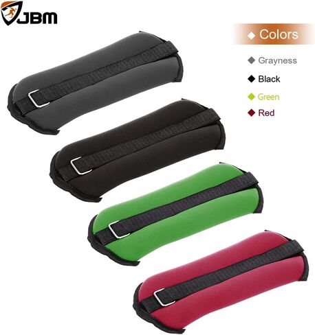 JBM أوزان الكاحل المعصم أوزان الساق 2 رطل 4 رطل 6 رطل زوج من وزن الكاحل مع أشرطة قابلة للتعديل للمشي والركض وصالة الألعاب الرياضية واللياقة البدنية وممارسة الجمباز والتمارين الرياضية in Kuwait