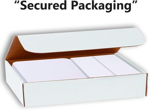 Hamilco White Cardstock Thick Paper - Blank Index Flash Note & Post Cards with Rounded Corners - Greeting Invitations Stationary 4 X 6" Heavy weight 80 lb Card Stock for Printer - 100 Pack in Saudi Arabia