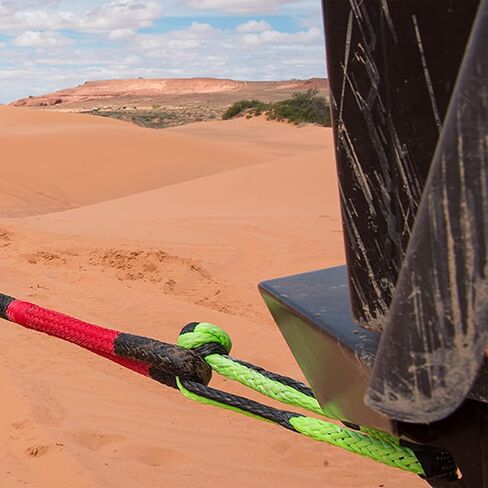 Bubba Rope 176745-PROBB عالي التحمل 7/16 بوصة صناعي ناعم تكبل Gator Jaw PRO قوة كسر تبلغ 52300 رطل مع بلازما UHMPE باللون الأزرق والأسود، ملحق مثالي للتعافي وسحب السيارة العالقة in Kuwait