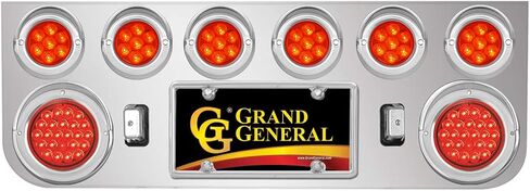 GG Grand General 89182 Red/Clear Plated Light Panel with 2-4 inches and 6-2.5 Inches Pearl LED and Chrome Plastic Rim in Saudi Arabia