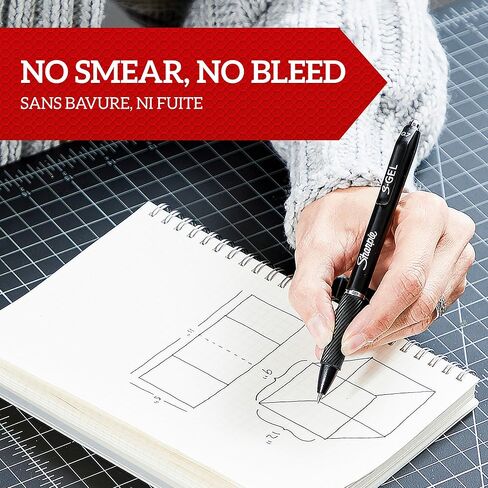 Sharpie S-Gel | Gel Pens | Medium Point (0.7mm) | Black Ink | 12 Count in Saudi Arabia